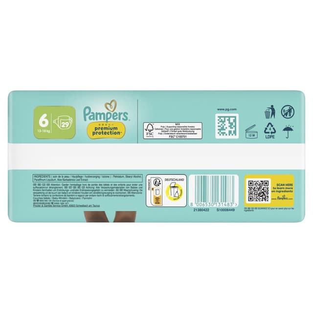 8006530131483 - Pampers Premium Protection Pants - Couches Premium Protection 13-18kg - Taille 6