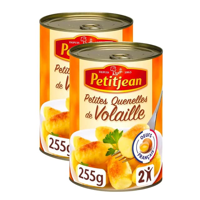3038353910803 - Petitjean - Petites Quenelles de Volaille au naturel en conserve pour 2