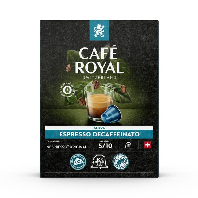 7617014202783 - Café Royal - Café Capsule Nespresso Espresso Décaféiné Intensité 5