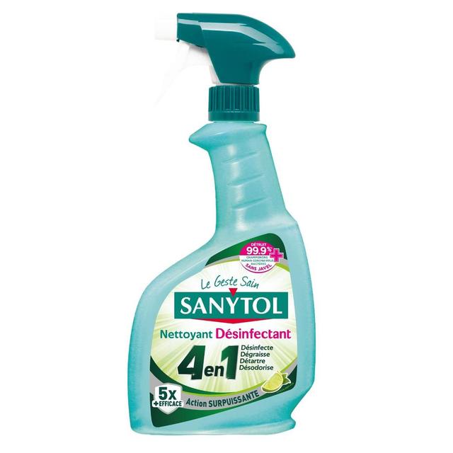 3045206392983 - Sanytol - Nettoyant désinfectant 4 actions parfum citron vert