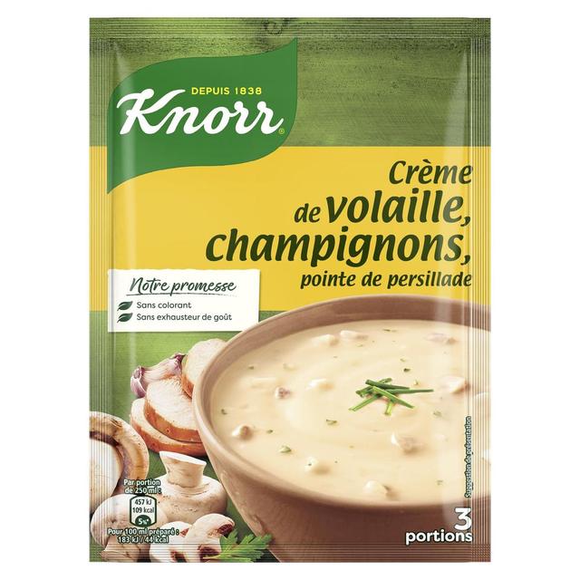 8712100803383 - Knorr - Soupe Crème de volaille, champignons, pointe de persillade déshydratée