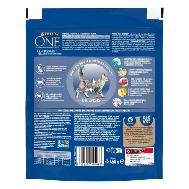 3222270494083 - Purina - One - Croquettes Boeuf pour chat adulte stérilisé