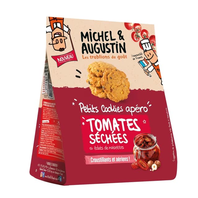 3701239904783 - Michel et Augustin - Petits cookies apéro aux tomates séchées et éclats de noisettes