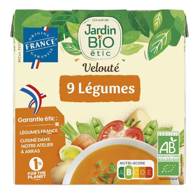 3456300016383 - Jardin Bio Etic - Soupe Velouté de 9 légumes Bio