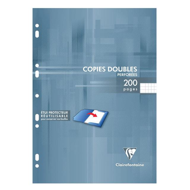 3037925726583 - Clairefontaine - Copies doubles A4 21x29,7 cm petits carreaux