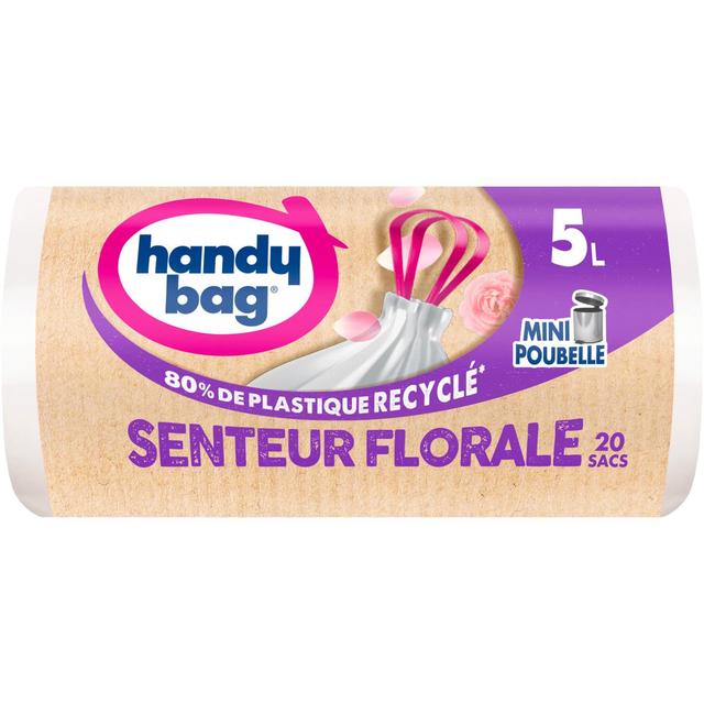 4008871217783 - Handy Bag - Sac poubelle à salle de bain 5L avec senteur florale