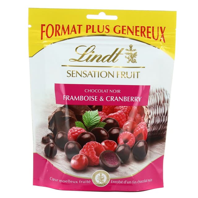 3046920047883 - Lindt - Sensation fruit chocolat noir framboise & cranberry