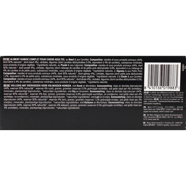 8410136019883 - César - Sachets en Sauce Sélection 4 variétés pour chien adulte