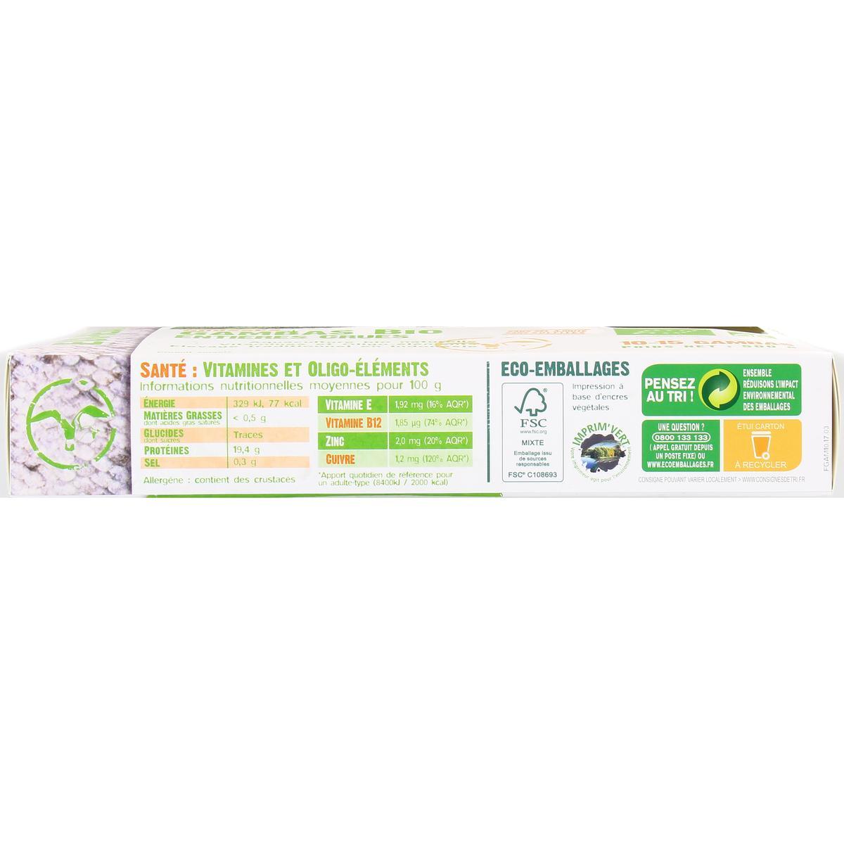 3426434000084 - Food4Good - Grosses gambas entières crues Bio calibre 20/30