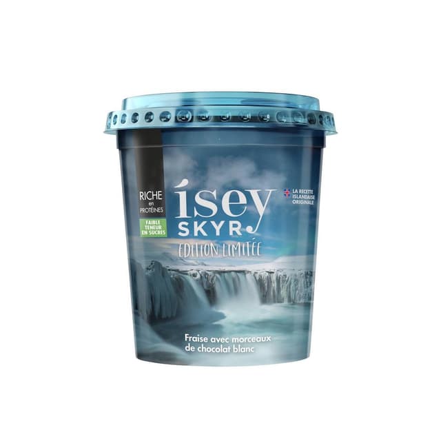 5690845000584 - Isey - Skyr à la fraise avec morceaux de chocolat blanc