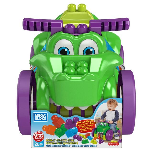 0887961761184 - Mega Bloks - Porteur 3 en 1 Croco-Rouli gourmand- GFG22