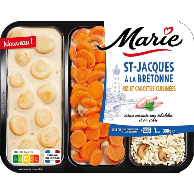 3248830002284 - Marie - Saint-Jacques à la Bretonne, Riz et Carottes Cuisinées
