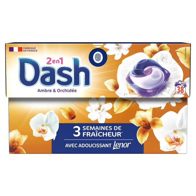 8700216843584 - Dash - Lessive capsules 2 en 1 Ambre et Orchidée