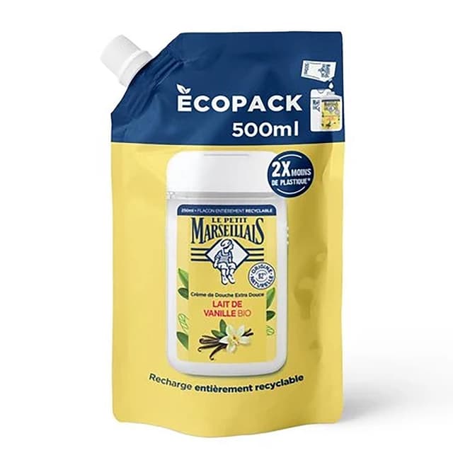 3574661813684 - Le Petit Marseillais - Crème de Douche Extra Douce au Lait de Vanille Bio