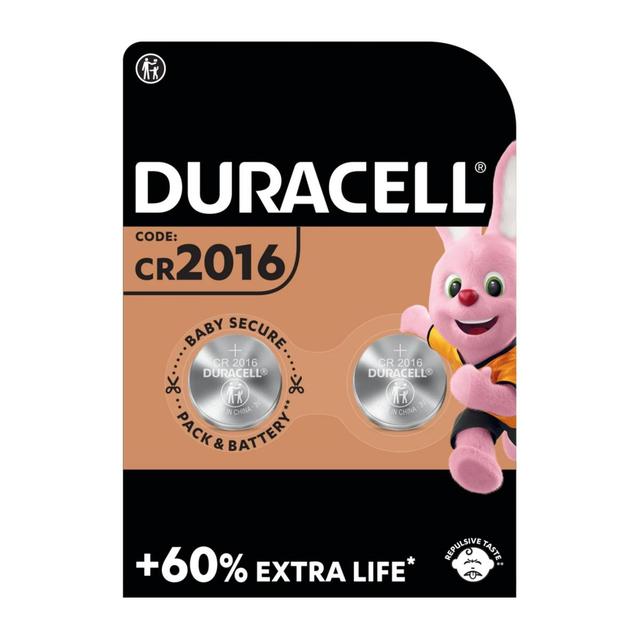 5000394203884 - Duracell - 2 Piles bouton Lithium CR 2016