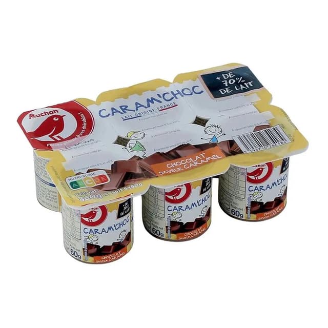 3596710284184 - Auchan - Crème dessert au chocolat saveur caramel