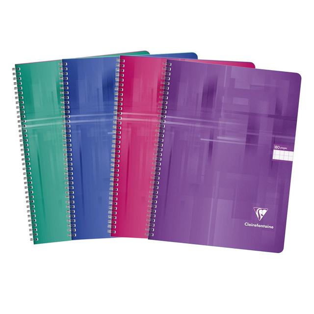 3037922874584 - Clairefontaine - Cahier à spirales 24 x 32 cm grands carreaux