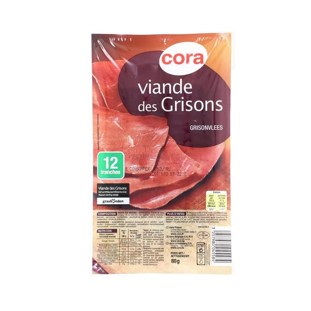 3257980045584 - Cora - Viande des grisons, 80g