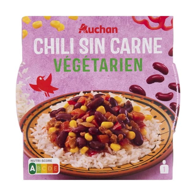 3596710536184 - Auchan - Chili Sin Carne Végétarien