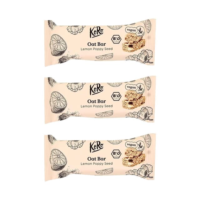 2050000416484 - Koro - Barre d'avoine au citron et graines de pavot bio