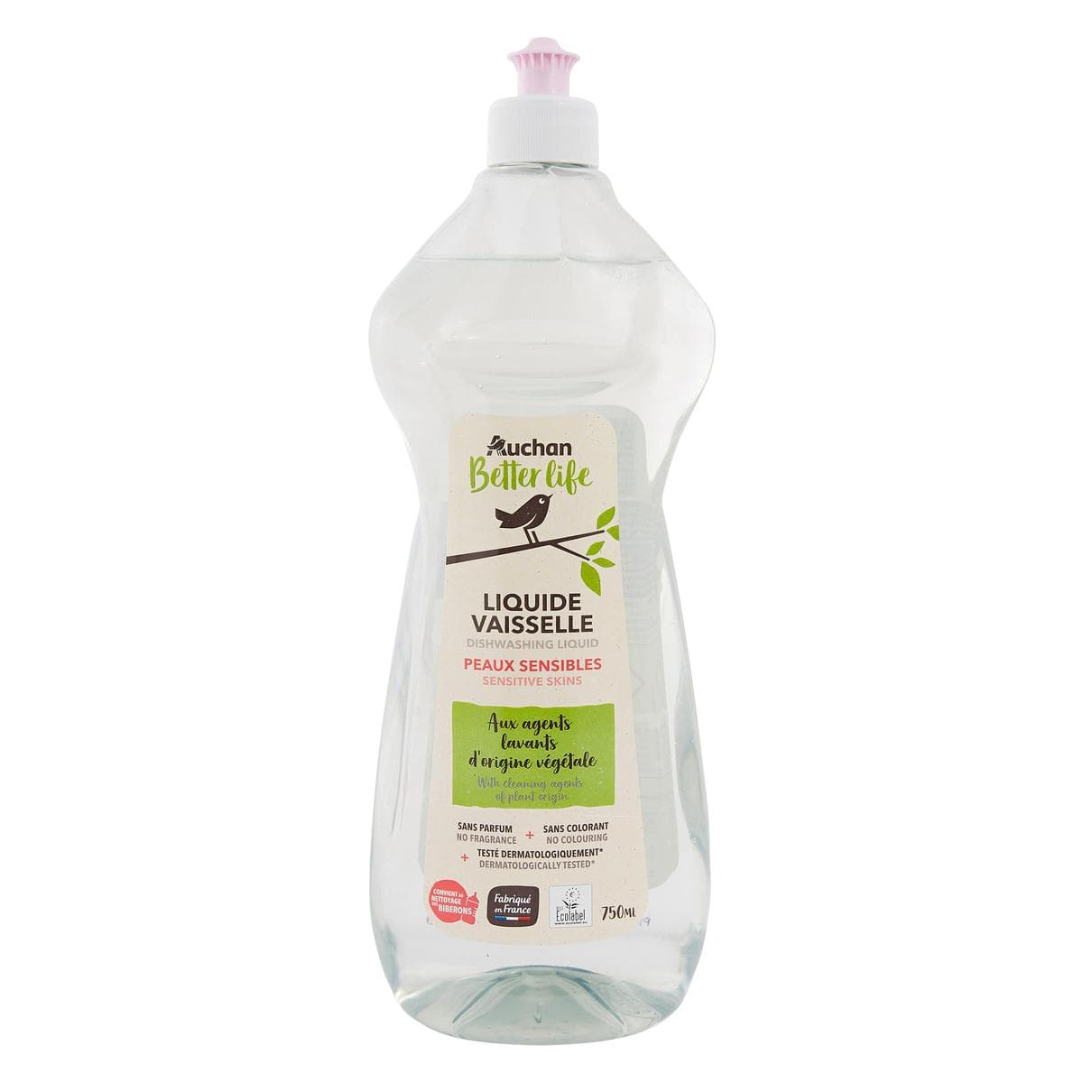 Acheter Auchan Better Life Liquide vaisselle peaux sensibles, 750ml