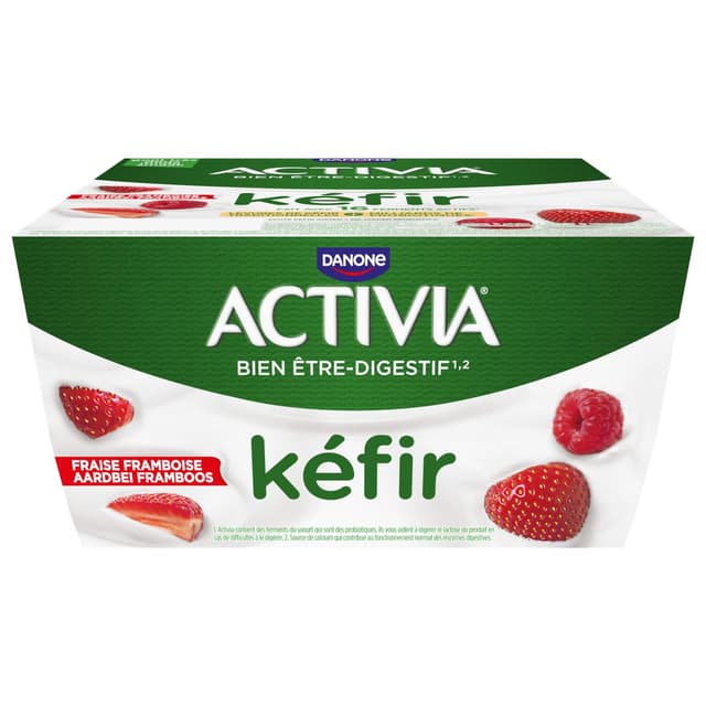 3033492119384 - Activia - Kéfir fraise, framboise