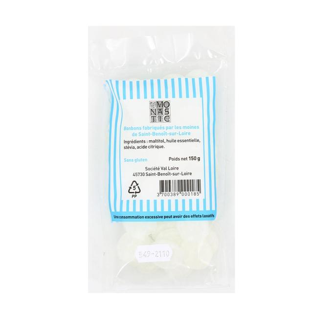 3700389000185 - Abbaye De Fleury - Bonbons Menthe sans sucre 