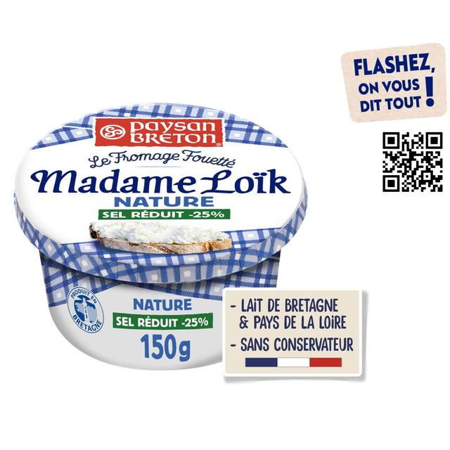 3412290070385 - Paysan Breton - Fromage fouetté Madame Loik nature au sel de Guérande sel réduit de 25%