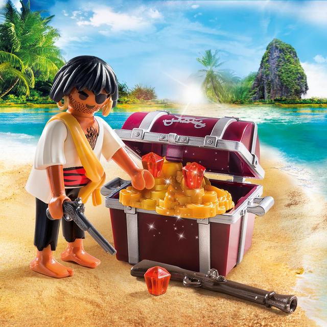 4008789093585 - PLAYMOBIL® Spécial Plus - Pirate avec coffre au trésor