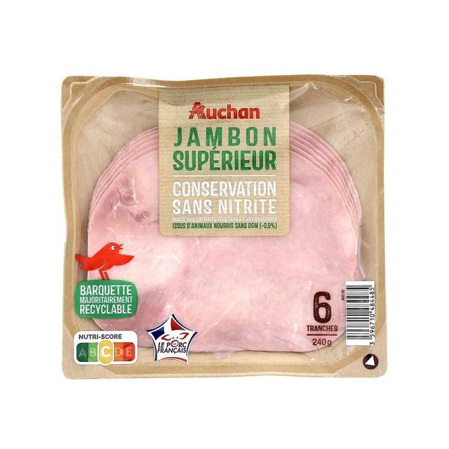 3596710484485 - Auchan - Jambon Supérieur Conservation Sans Nitrite