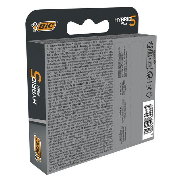 3086123644885 - Bic - Lame de rasoir homme flex 5 hybrid