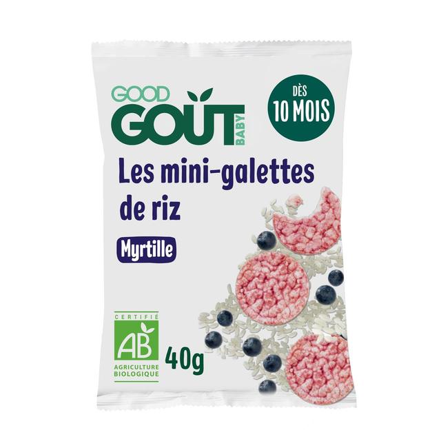 3770002327685 - Good Goût - Mini Galettes de Riz à la Myrtille Bio Bébé Dès 10 mois