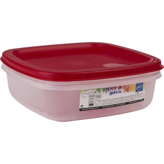 3086960238278 - Eda - Boite hermétique carrée plate cerise