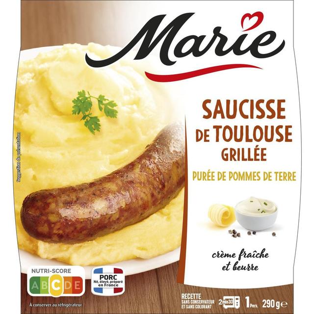 3166352968485 - Marie - Saucisse de Toulouse Grillée, Purée de Pomme de Terre