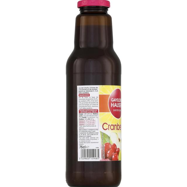 3229820159485 - Gayelord Hauser - Jus cranberry sans sucres ajoutés