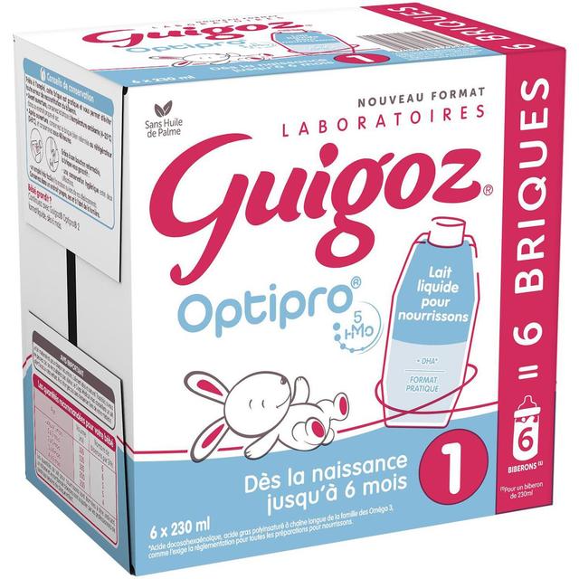 8445291179585 - Guigoz - Lait bébé liquide Optipro 1er âge, 0-6 mois