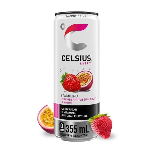 6430056289885 - Celsius - Boisson énergisante saveur fraise passion