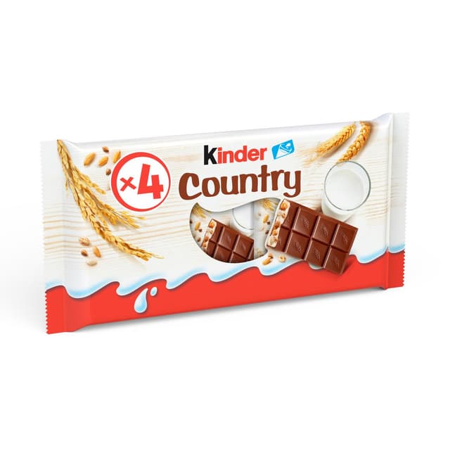 8000500199985 - Kinder - Country barres chocolatées et céréales x4