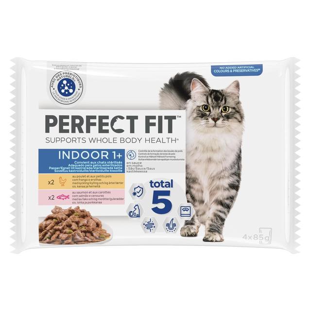 8410136010286 - Perfect Fit - Sachets en sauce Poulet et Saumon pour chat d'intérieur adulte stériilisé