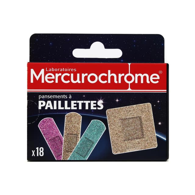 3160920501586 - Mercurochrome - Pansements Paillettes Résistant à l'Eau