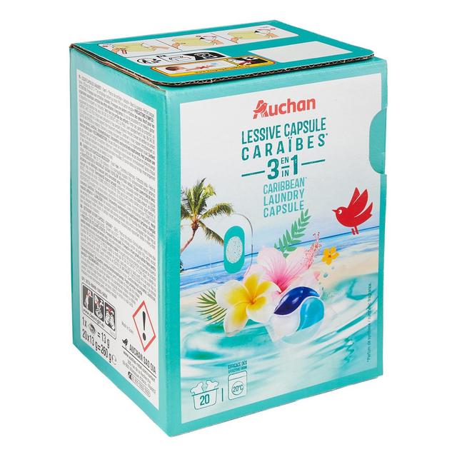 3596710532186 - Auchan - Lessive capsules 3en1 caraibes