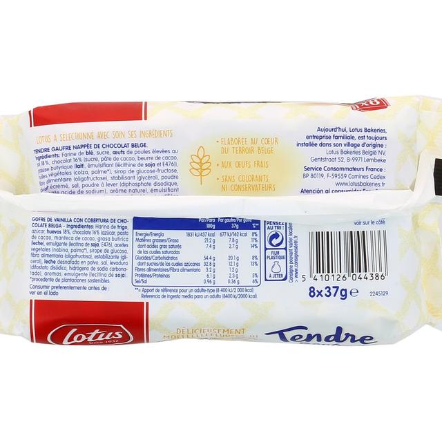 5410126044386 - Lotus - Tendre Gaufre au chocolat x8