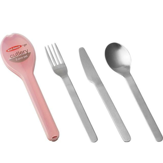 8711269934686 - Mepal -  Set de 3 couverts inox Ellipse  - nordic pink 