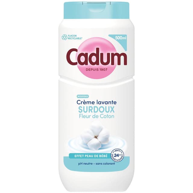 3600551186986 - Cadum - Crème Lavante Surdoux Fleur De Coton