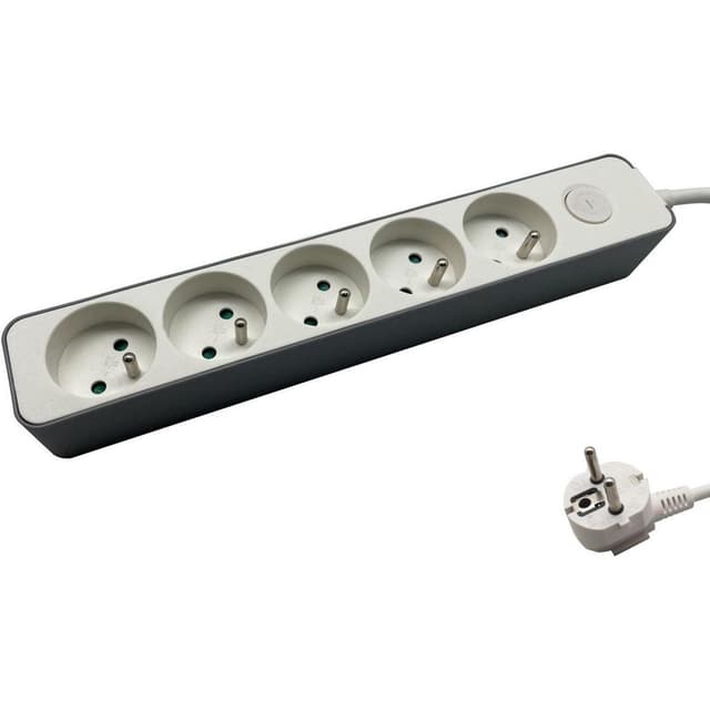 3665257547486 - Auchan - Multiprise 5 prises et interrupteur