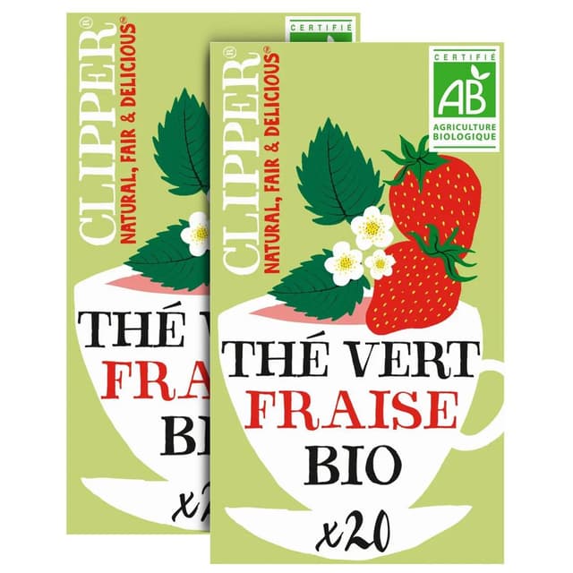 2050000418686 - Clipper - Thé Vert à la Fraise Bio