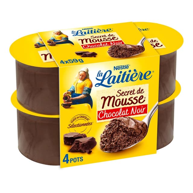 3023290009086 - La laitière - Secret de mousse chocolat noir