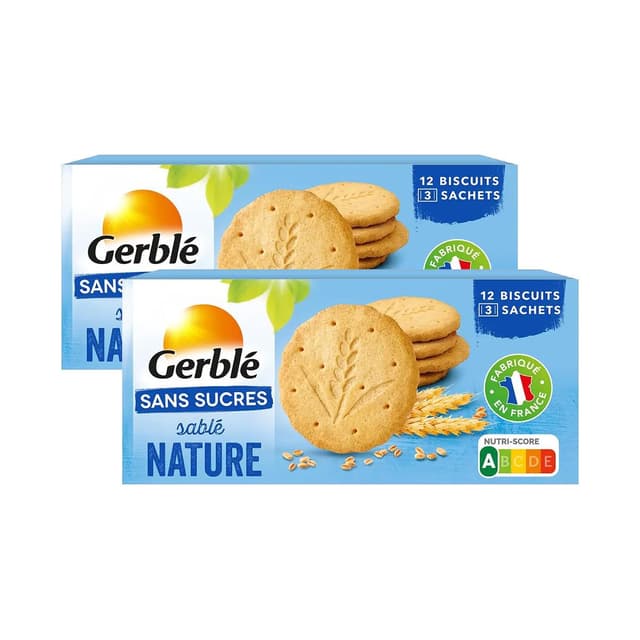 3175681134904 - Gerblé Sans Sucres - 12 Sablés nature sans sucres