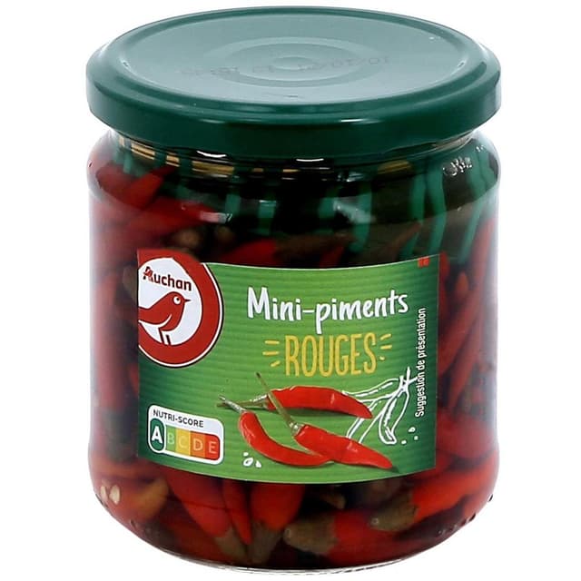 3596710480487 - Auchan - Mini piments rouges au vinaigre