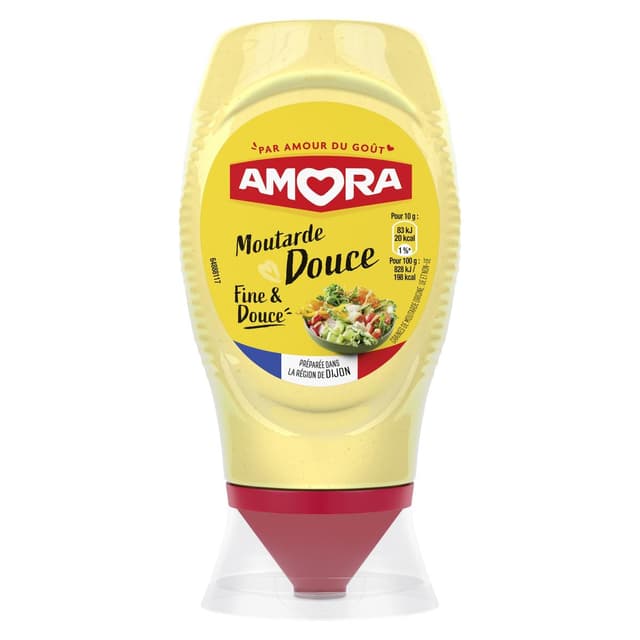 8722700202387 - Amora - Moutarde fine et douce en flacon souple squeeze Top Down